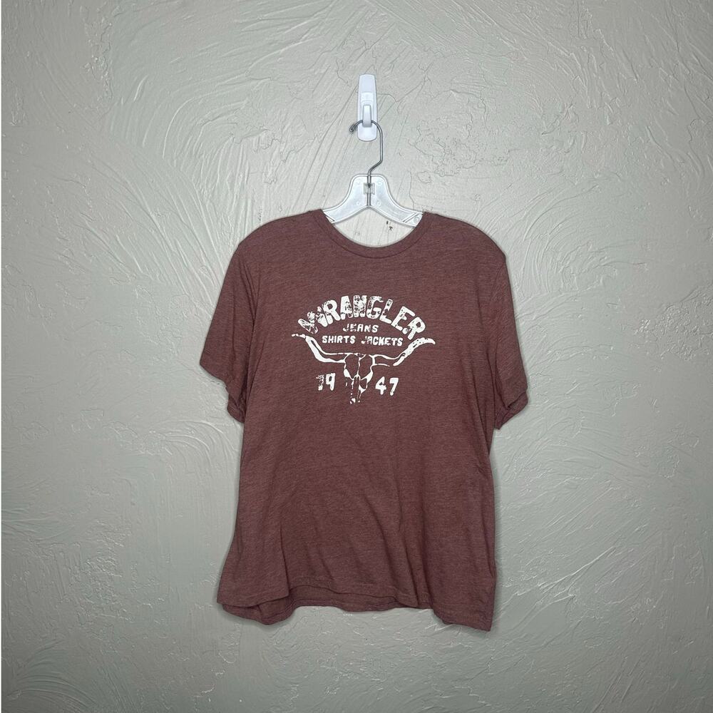 Stylish Wrangler Longhorn Graphic Tee - Women's Size XXL Brown